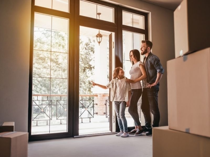 homeowners discussing plans for a spring move